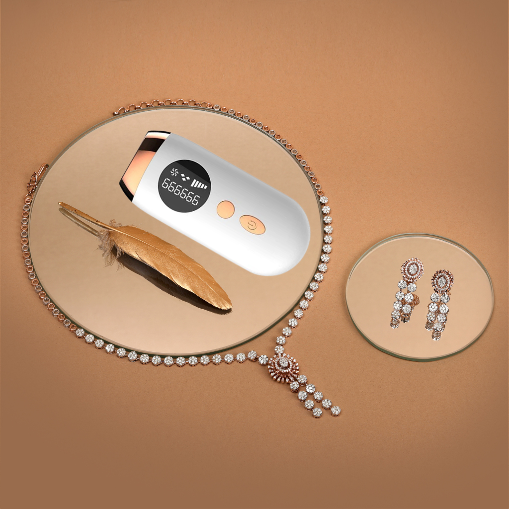 Compact IPL Laser Hair Removal Device – 999,999 Flashes, 5 Energy Levels, Painless Full-Body Treatment