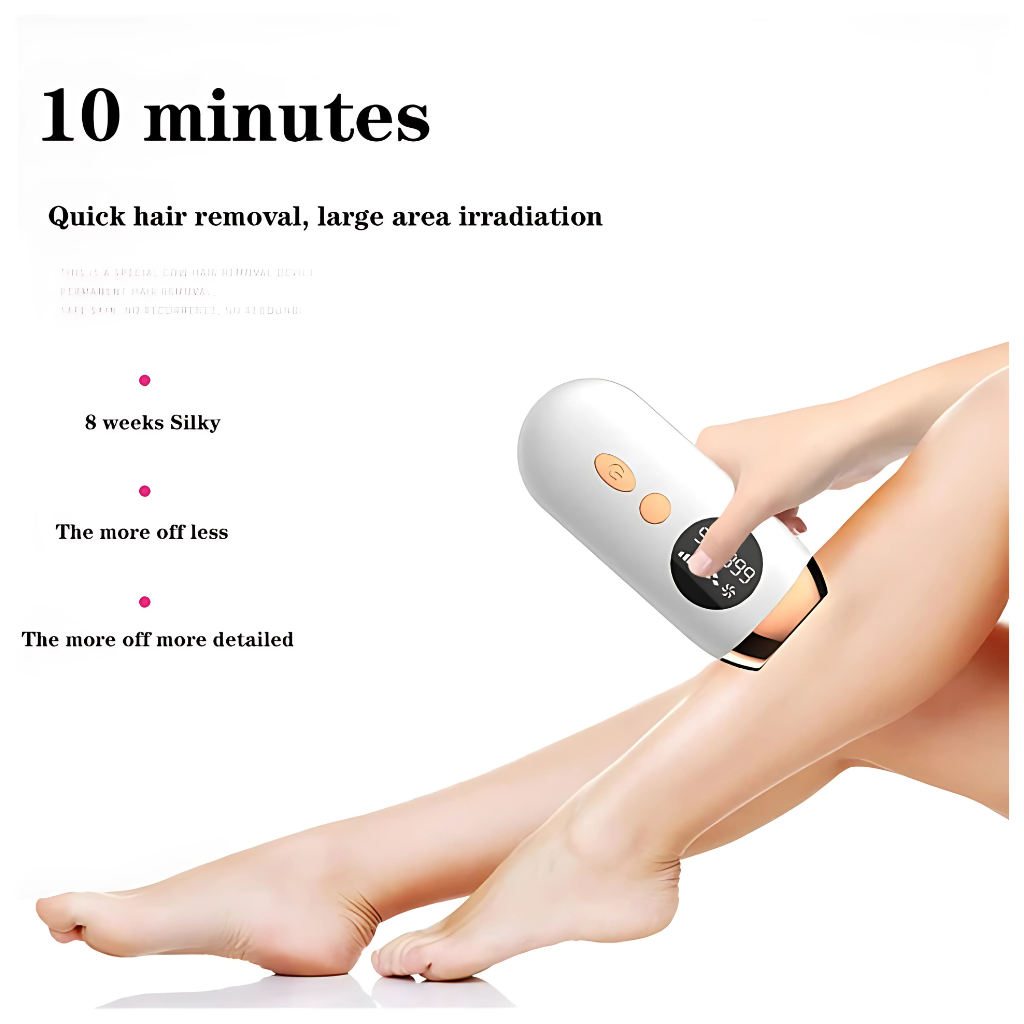 Compact IPL Laser Hair Removal Device – 999,999 Flashes, 5 Energy Levels, Painless Full-Body Treatment