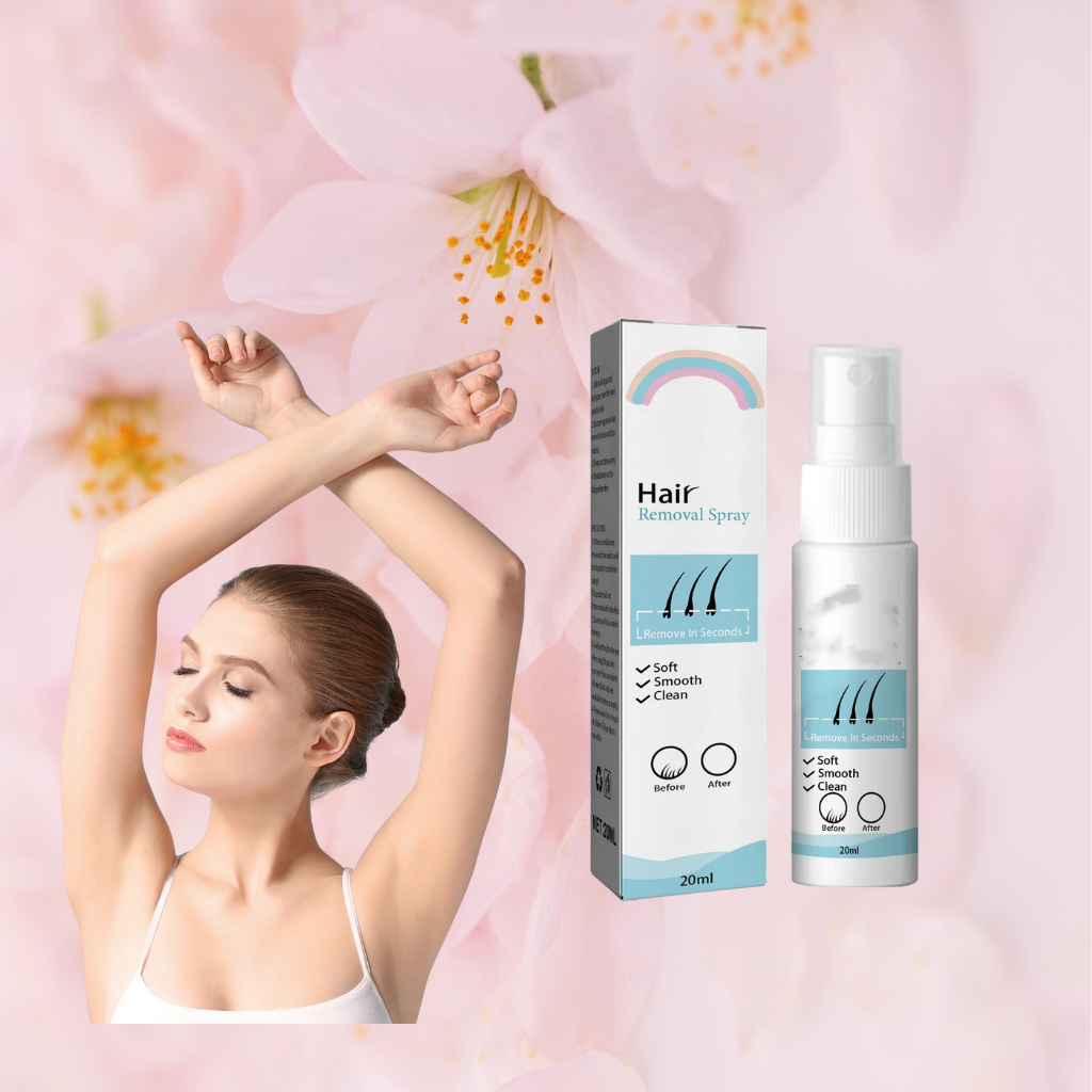 Painless Hair Removal Spray for Women & Men – Fast, Gentle, Plant Extract Formula for Legs, Arms, Underarms & Bikini (80ml)