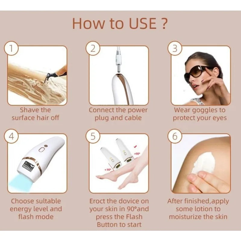 Bearia IPL Luxe Laser Hair Removal Device – 999,999 Flashes | LCD Display, Home Use Kit