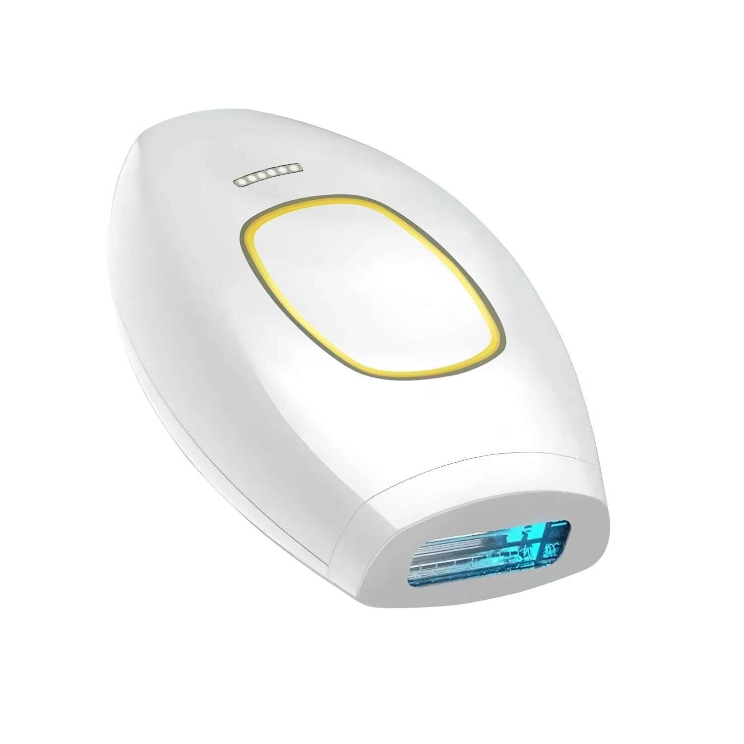 White and yellow IPL hair care device on a white background