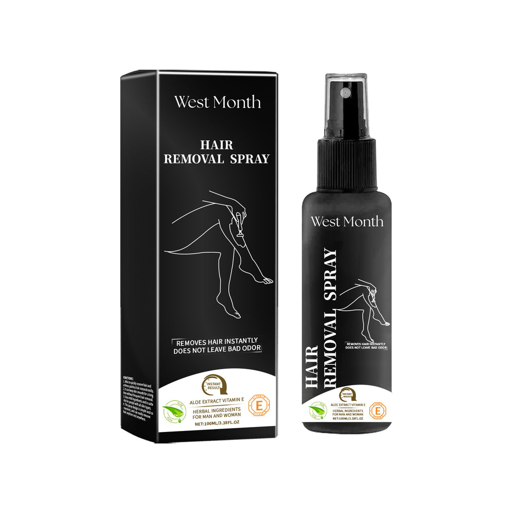 West Month Unisex Painless Hair Removal Spray – Fast & Gentle Depilatory for Smooth Legs, Arms & Body- (100ml)