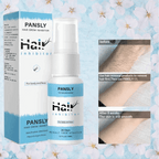 PANSLY Hair Inhibitor bottle and packaging on a floral background