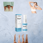 PANSLY hair removal product packaging and application on a textured light blue background