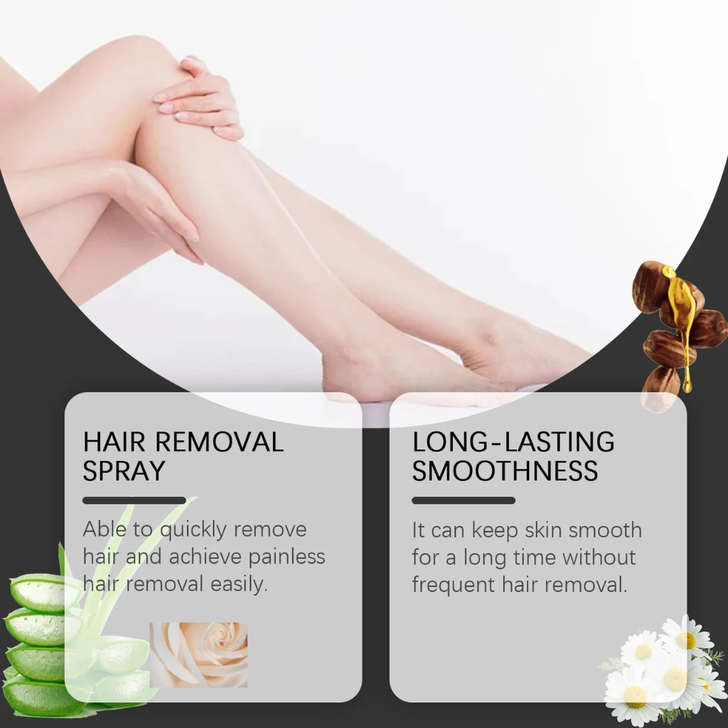 West Month Unisex Painless Hair Removal Spray – Fast & Gentle Depilatory for Smooth Legs, Arms & Body- (100ml)