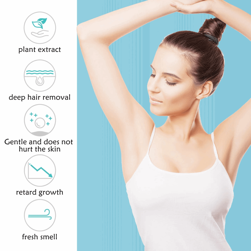 Painless Hair Removal Spray for Women & Men – Fast, Gentle, Plant Extract Formula for Legs, Arms, Underarms & Bikini (80ml) - SMOOVELUXE