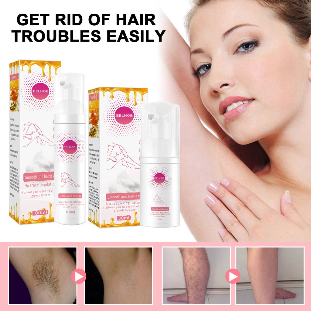 Gentle Hair Removal Spray for Women – 100ml Foam Mousse for Legs, Arms, Bikini, Armpits | Painless, Non-Irritating Depilatory Cream