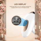 IPL device with LED display on a decorative background