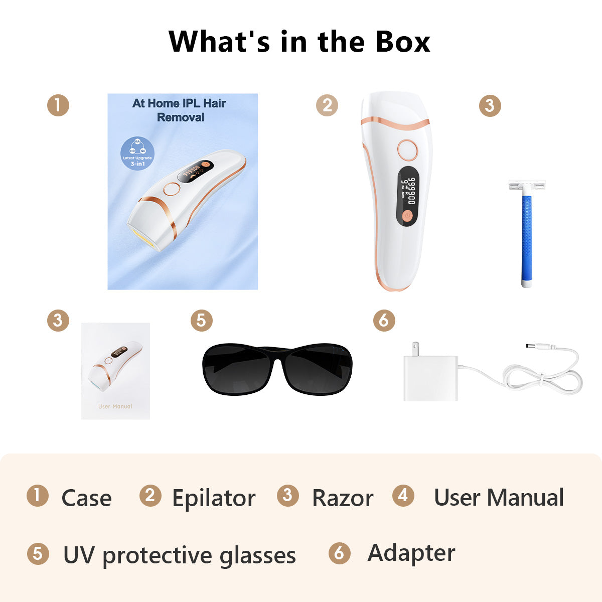 Beamia™ IPL Luxe Laser Hair Reduction Device – 999,999 Flashes | LCD Display, Home Use Kit